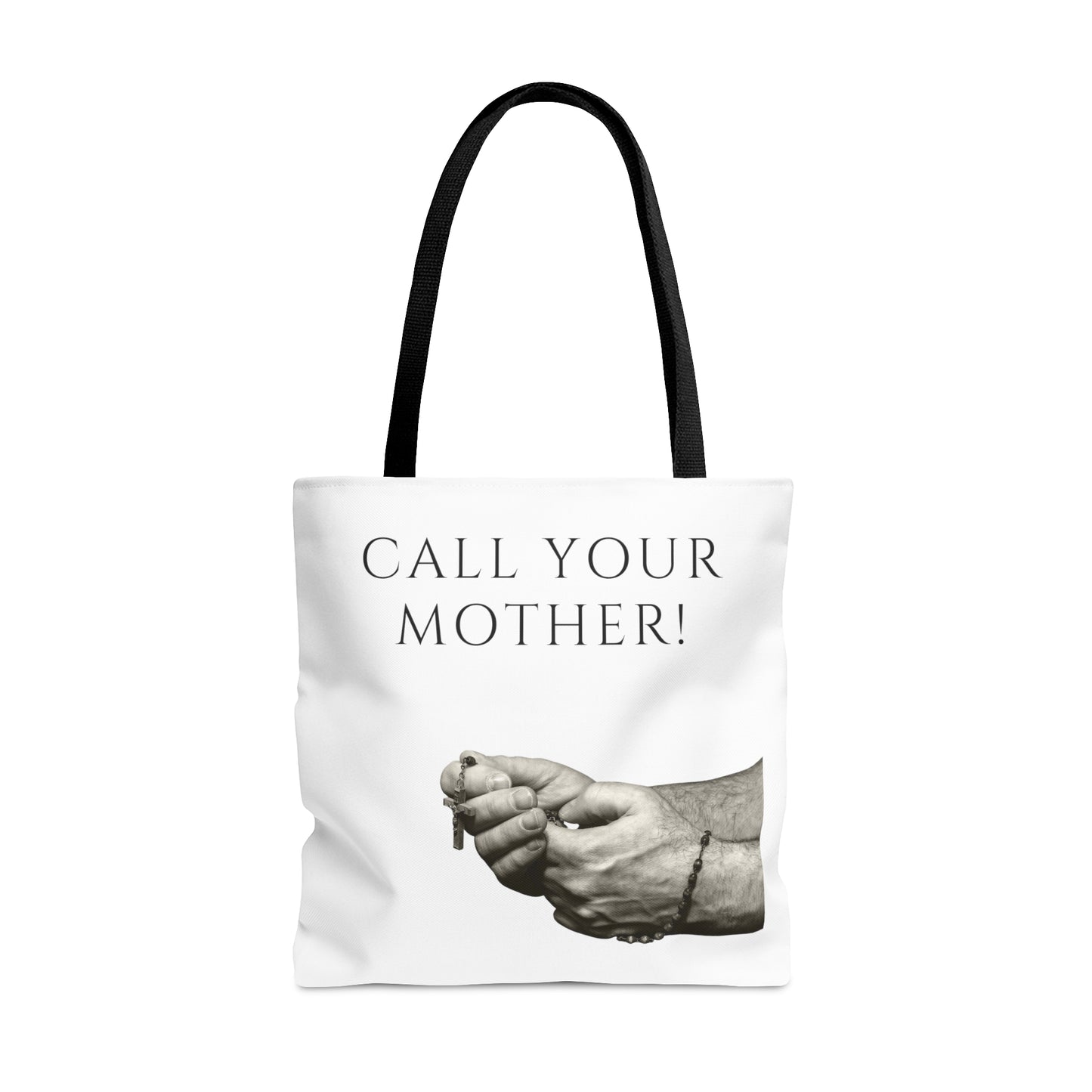 Call Your Mother Tote Bag, Hail Mary Tote Bag, Rosary Tote Bag, Catholic Tote Bag, Catholic Tote, Catholic Gift