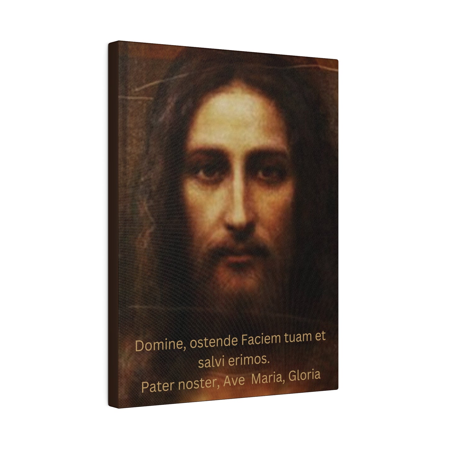 Holy Face of Jesus Wall Hanging Latin Prayers, Holy Face of Jesus Canvas, Catholic Art, Traditional Catholic Devotion, Traditional Catholic Gift, Catholic Décor, Latin Prayers