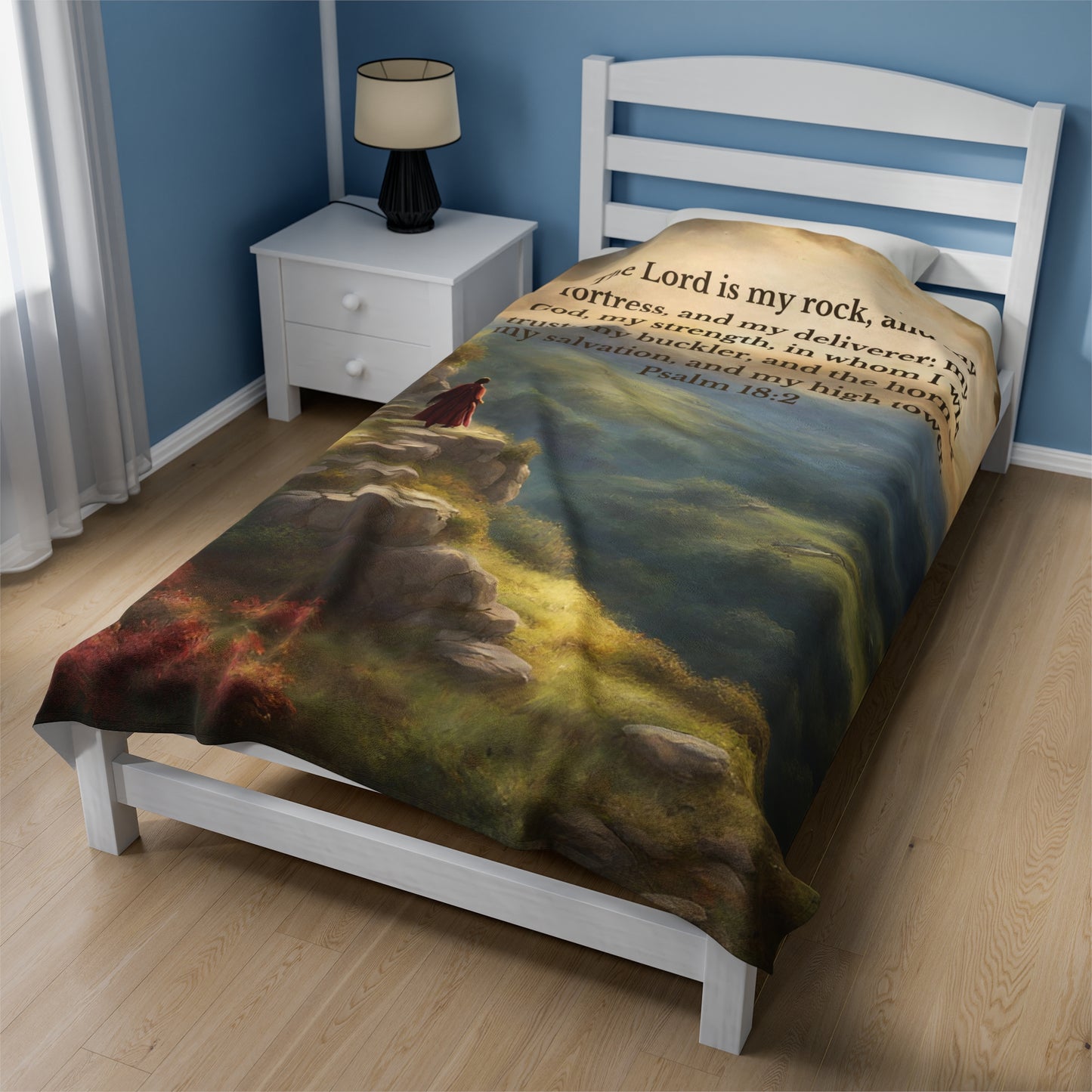 The Lord is My Rock and My Fortress Blanket, Bible Verse Blanket, Biblical Blanket, Christian Blanket, Catholic Blanket, Christian Gift, Catholic Gift