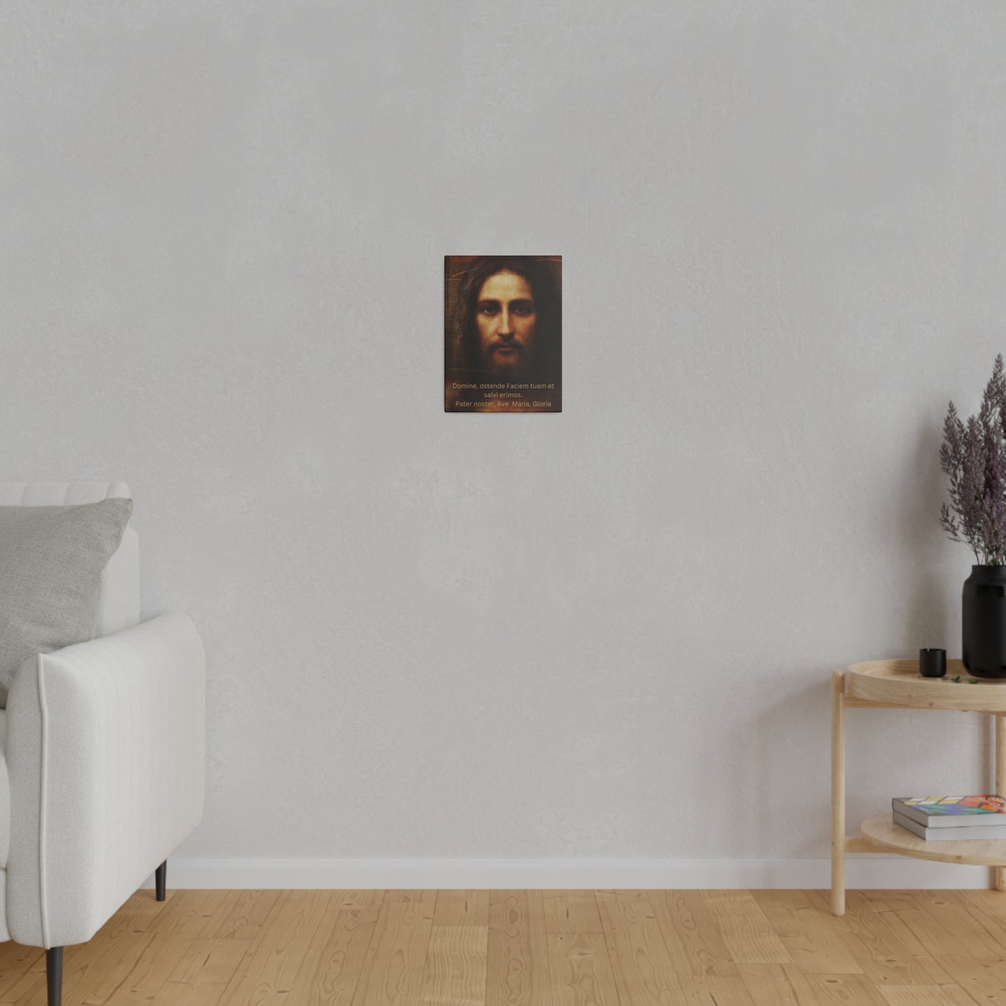 Holy Face of Jesus Wall Hanging Latin Prayers, Holy Face of Jesus Canvas, Catholic Art, Traditional Catholic Devotion, Traditional Catholic Gift, Catholic Décor, Latin Prayers