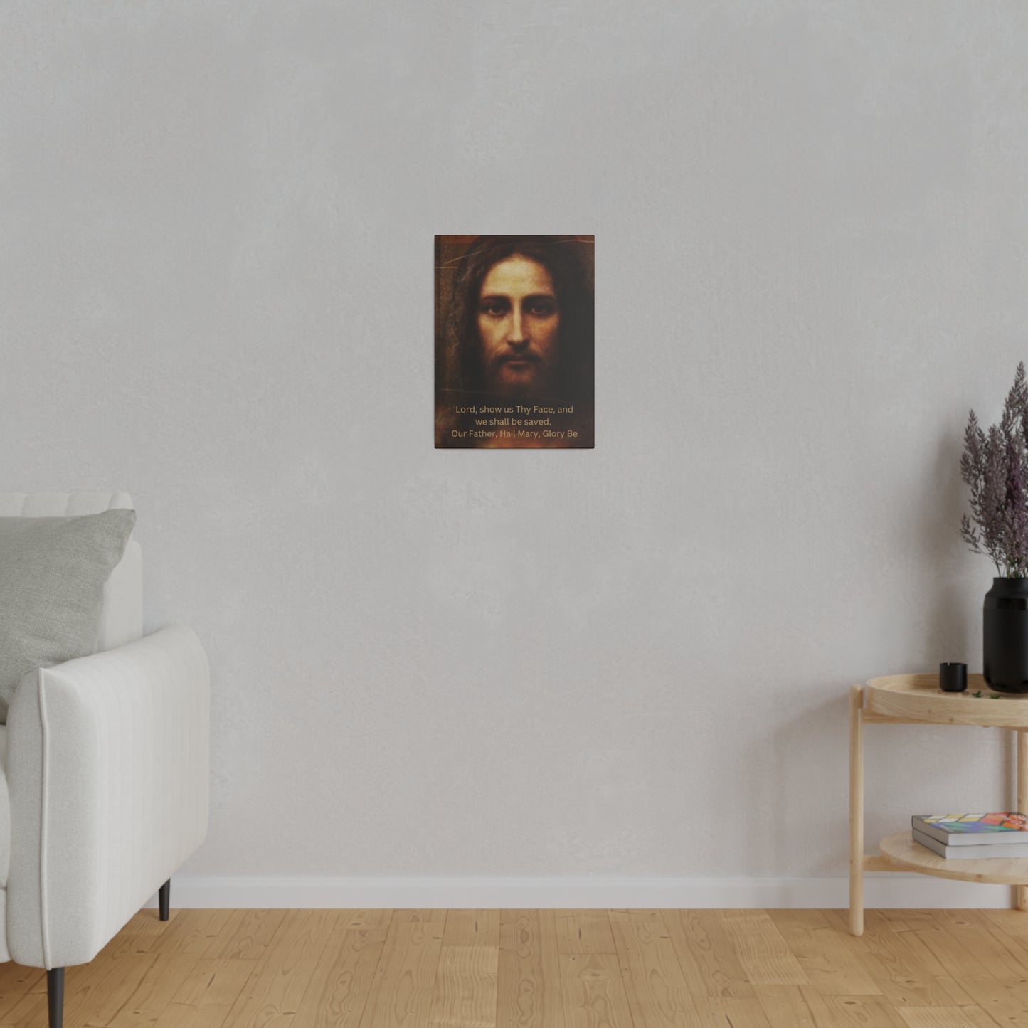 Holy Face of Jesus Wall Hanging with English Prayers, Holy Face of Jesus Canvas, Catholic Art, Traditional Catholic Devotion, Traditional Catholic Gift, Catholic Décor