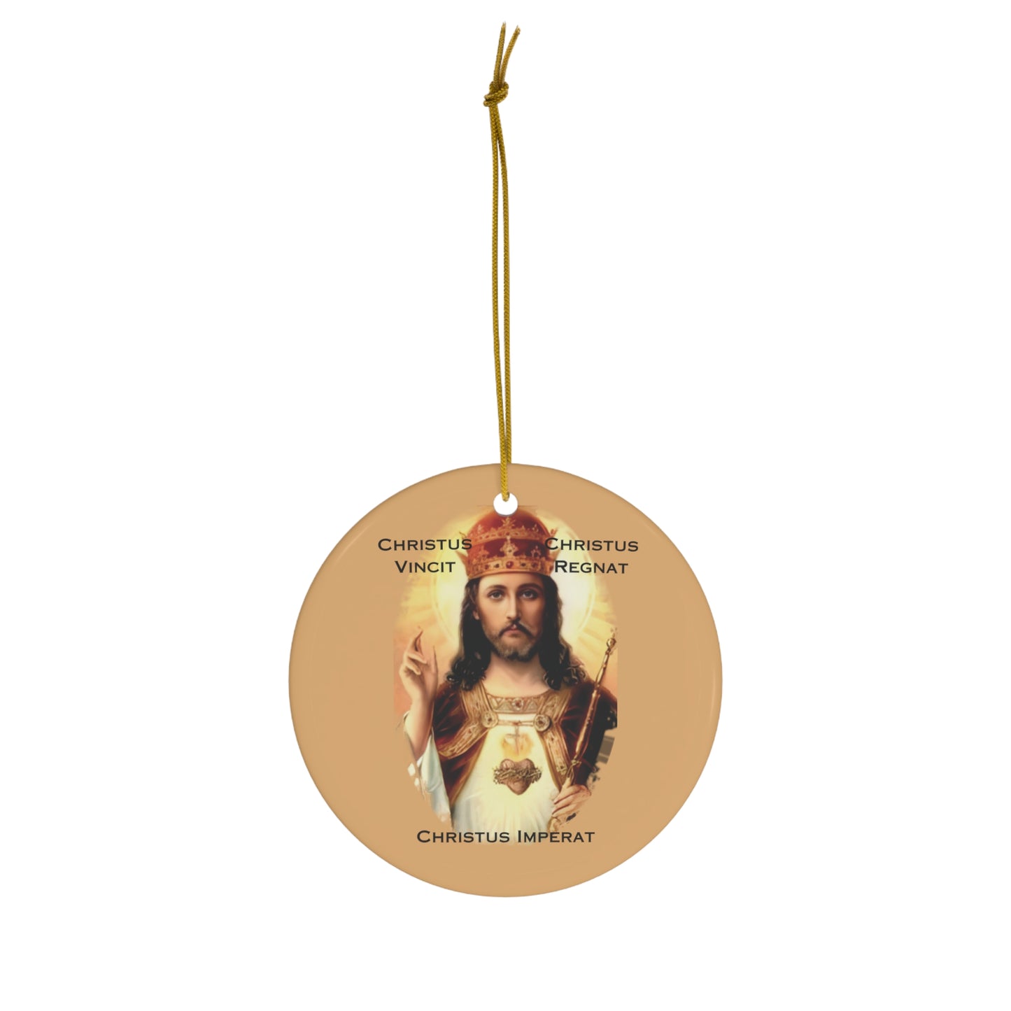 Christ the King Ceramic Ornament, Christ the King, Catholic Ornament, Christmas Ornament, Catholic Gifts, Catholic Gift