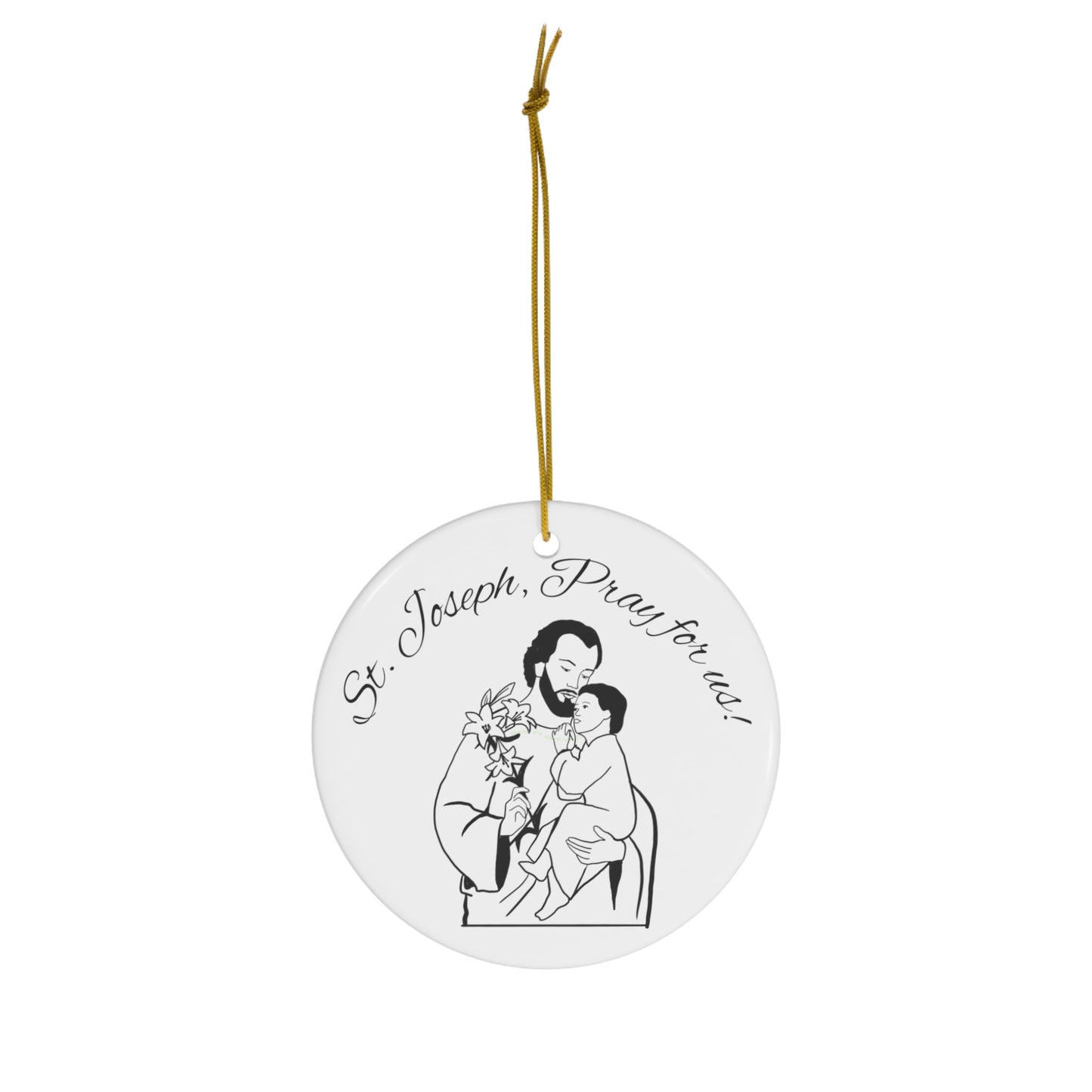 St. Joseph Ornament, Catholic Gifts, Catholic Gift, Catholic Christmas, Catholic Ornament, St. Joseph, Christ Child, Catholic Family, Christian Ornament, Christmas Ornament