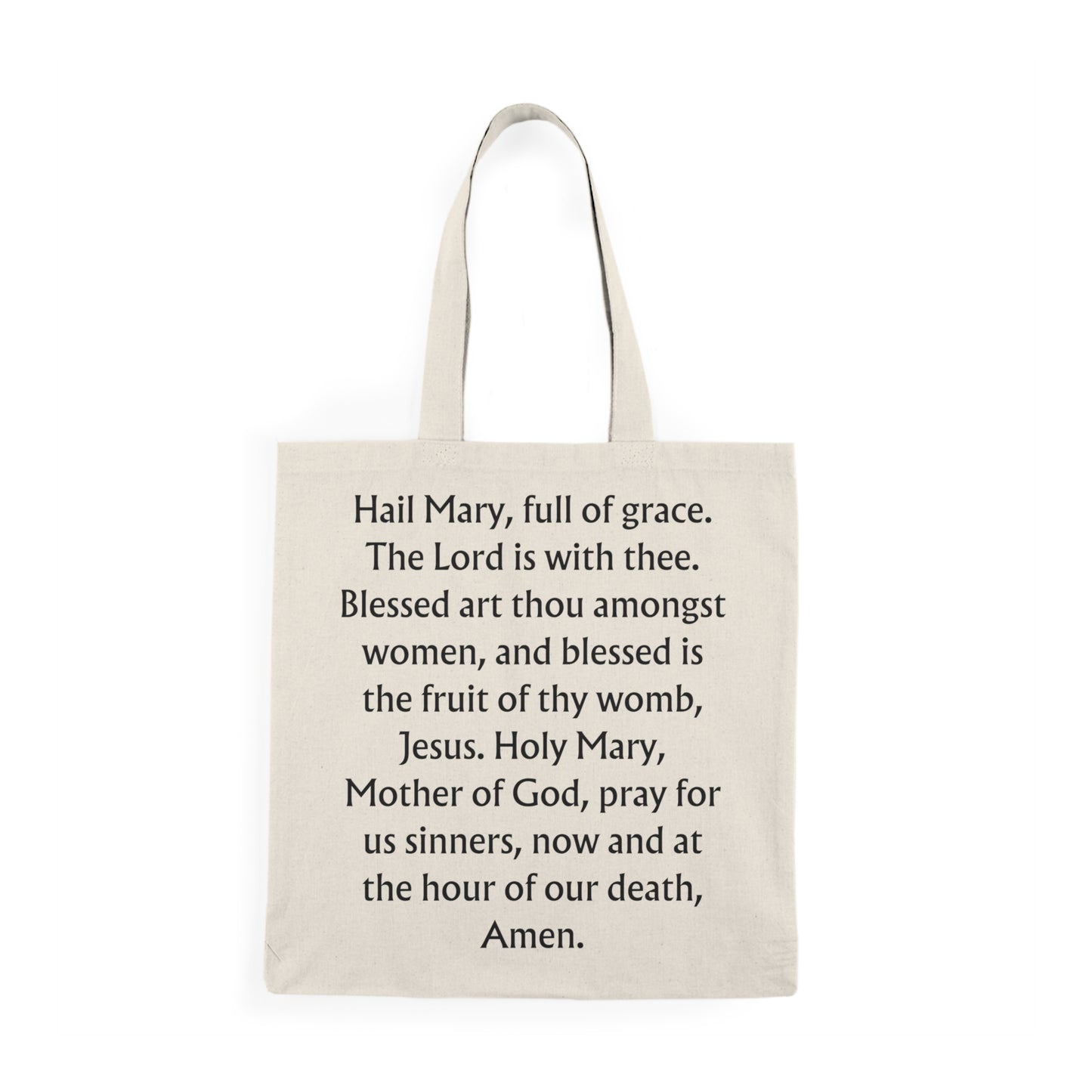 KEEP CALM AND PRAY A HAIL MARY Natural Tote Bag, Hail Mary Tote Bag, Marian Tote, Catholic Gift, Natural Tote Bag