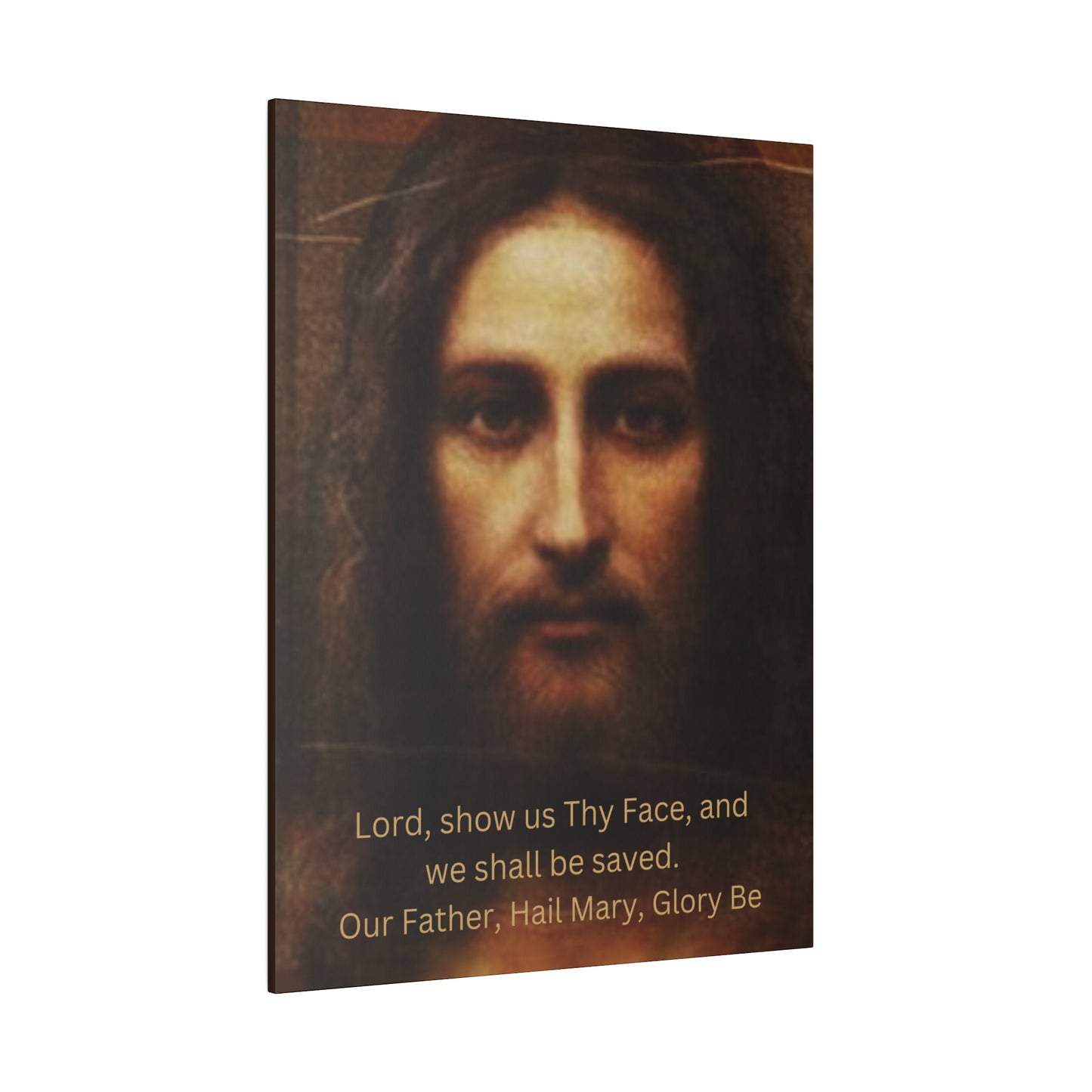 Holy Face of Jesus Wall Hanging with English Prayers, Holy Face of Jesus Canvas, Catholic Art, Traditional Catholic Devotion, Traditional Catholic Gift, Catholic Décor