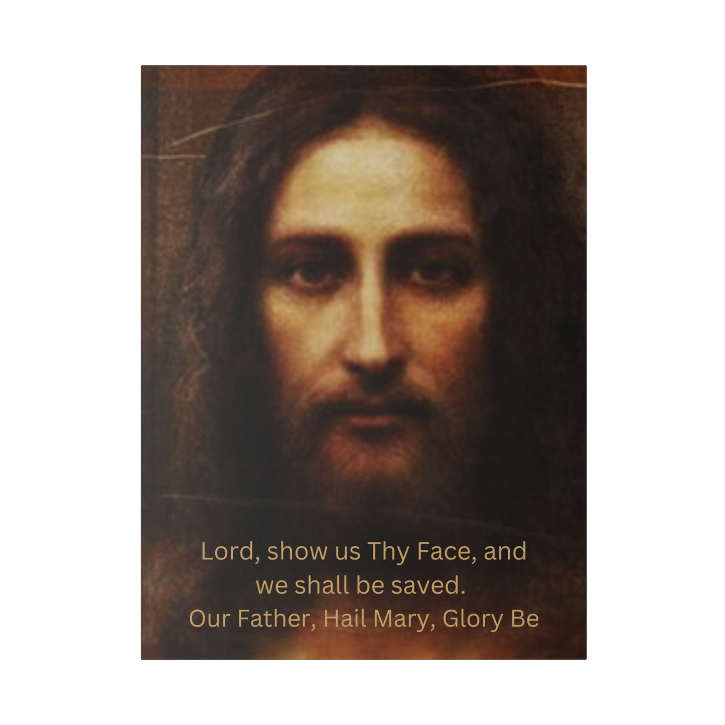 Holy Face of Jesus Wall Hanging with English Prayers, Holy Face of Jesus Canvas, Catholic Art, Traditional Catholic Devotion, Traditional Catholic Gift, Catholic Décor