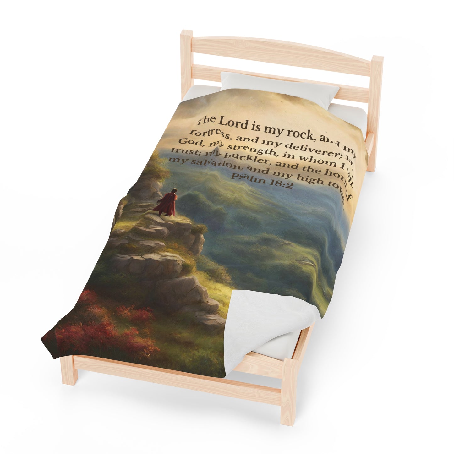 The Lord is My Rock and My Fortress Blanket, Bible Verse Blanket, Biblical Blanket, Christian Blanket, Catholic Blanket, Christian Gift, Catholic Gift