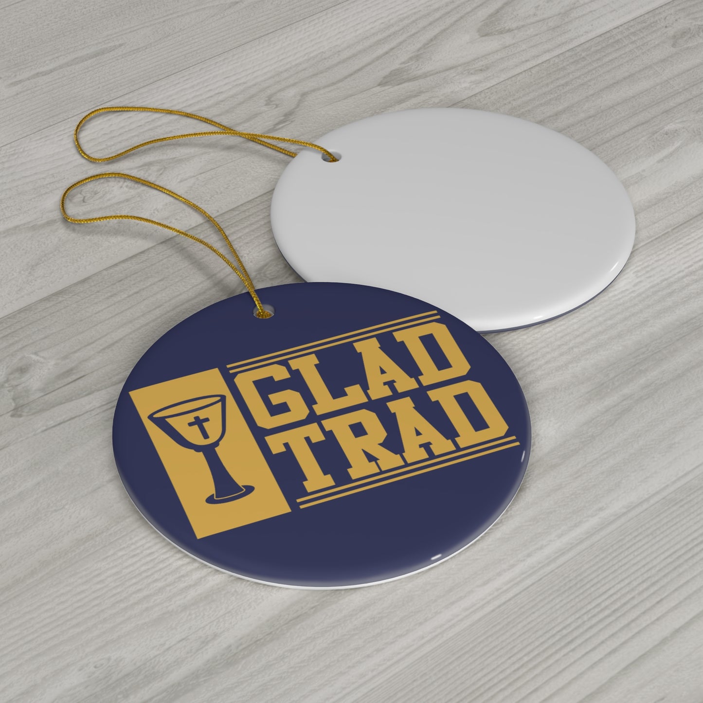 Glad Trad Ceramic Ornament, Glad Trad Christmas Ornament, Glad Trad, Traditional Catholic Ornament, Traditional Catholic Gift, Catholic Gifts, Catholic Ornament, Traditional Catholic Christmas