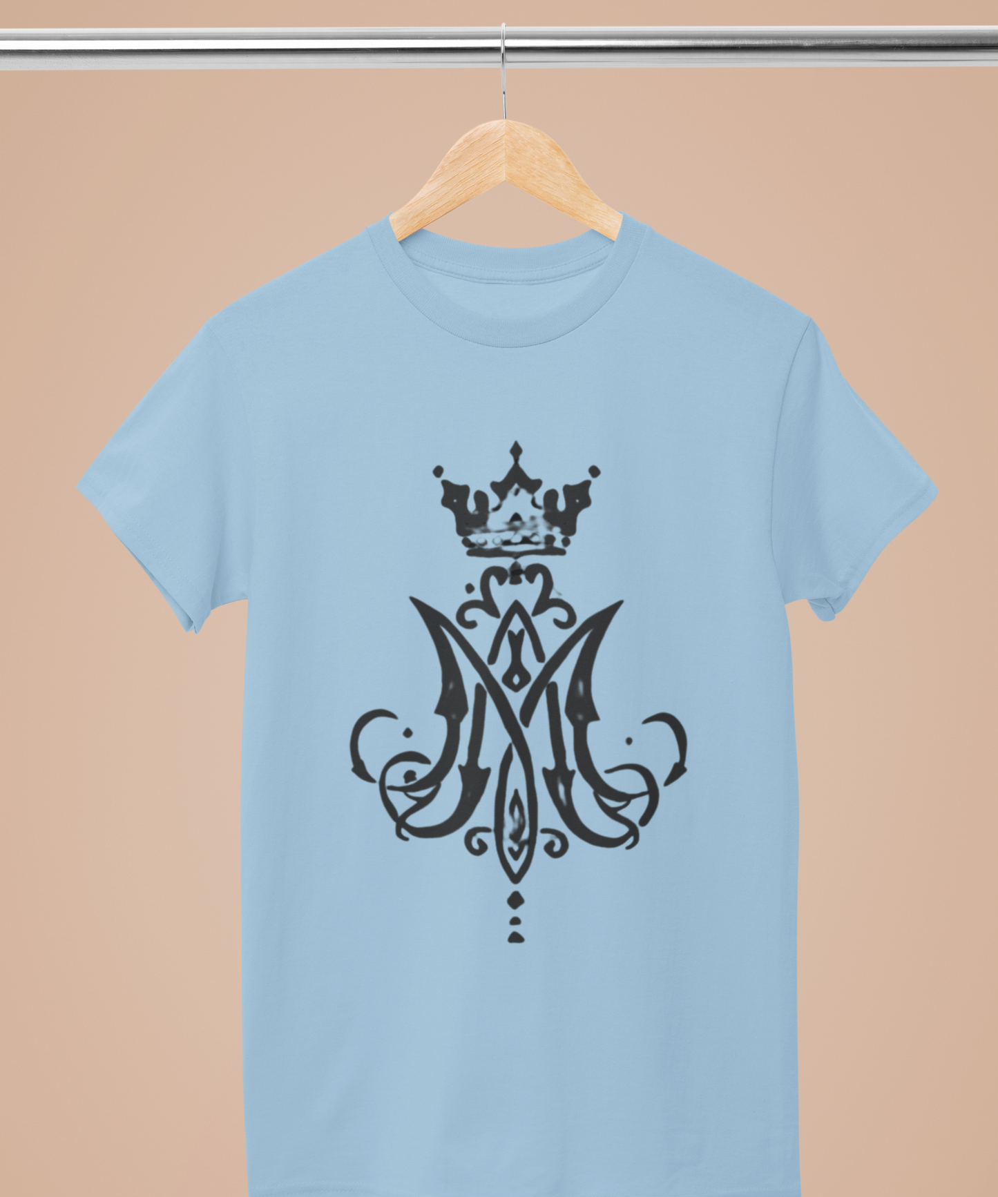 Marian Monogram Tee, Marian Monogram T-Shirt, Blessed Virgin Mary Tee, Catholic T-Shirt, Marian T-Shirt, Catholic gift, Gift for Mom, Gift for Dad, Religious T-Shirt, Christian Tee