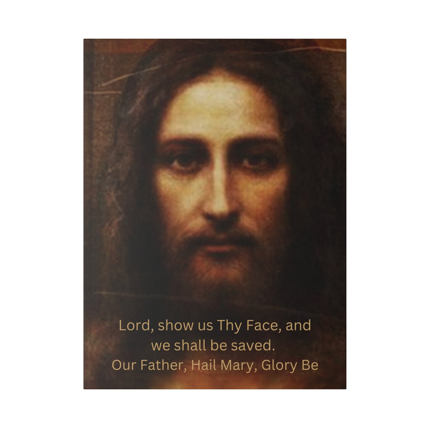 Holy Face of Jesus Wall Hanging with English Prayers, Holy Face of Jesus Canvas, Catholic Art, Traditional Catholic Devotion, Traditional Catholic Gift, Catholic Décor