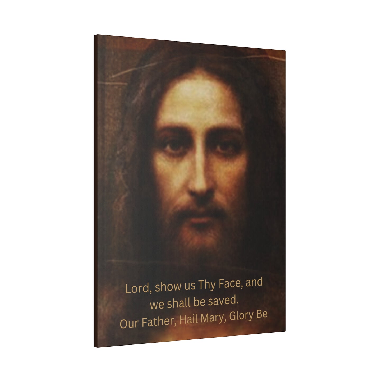 Holy Face of Jesus Wall Hanging with English Prayers, Holy Face of Jesus Canvas, Catholic Art, Traditional Catholic Devotion, Traditional Catholic Gift, Catholic Décor