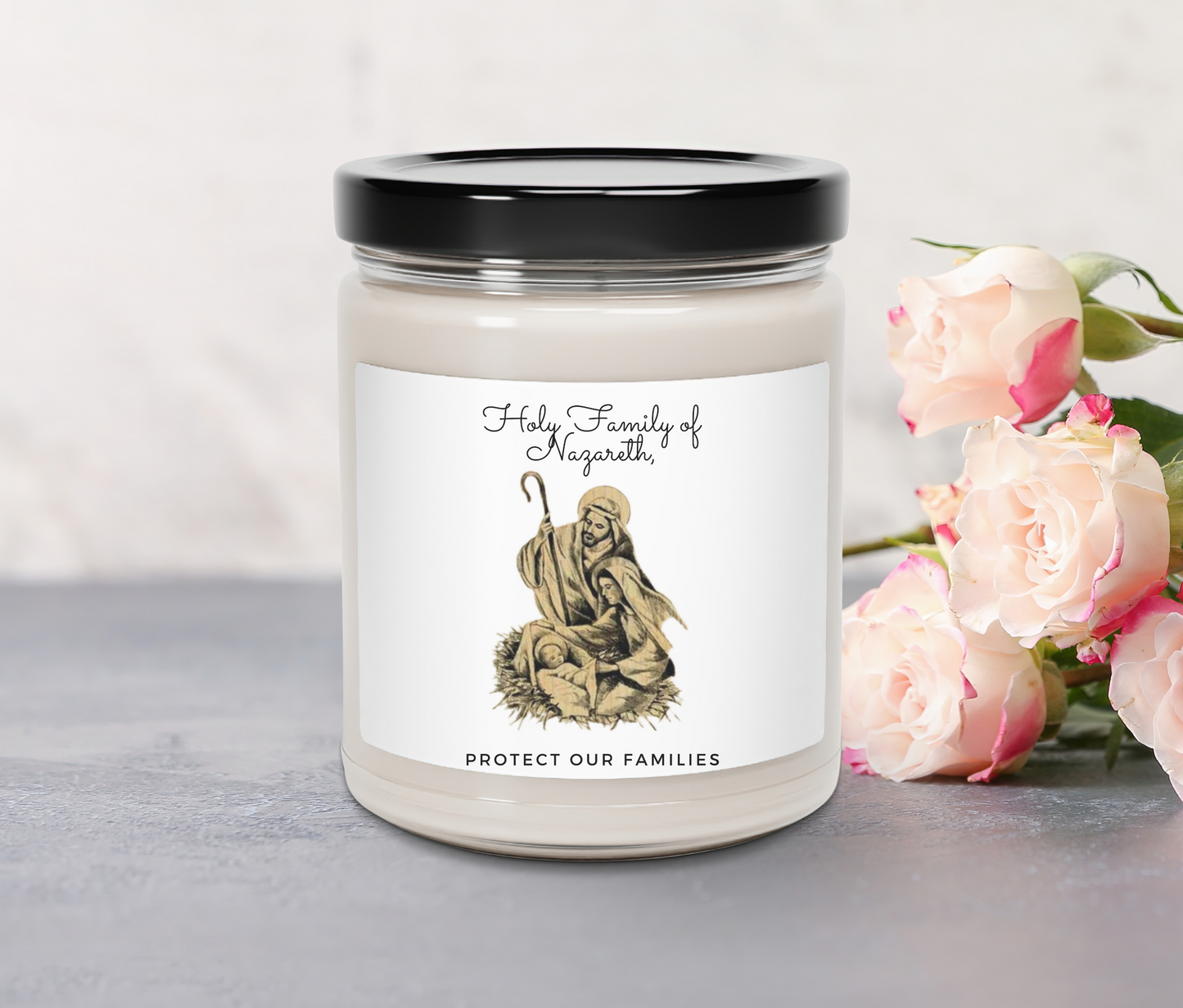 Holy Family of Nazareth, Protect our Families Scented Candle, Catholic Candle, Catholic Gift, Traditional Catholic Candle, Traditional Catholic Gifts.