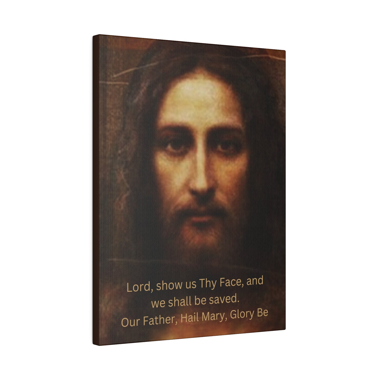 Holy Face of Jesus Wall Hanging with English Prayers, Holy Face of Jesus Canvas, Catholic Art, Traditional Catholic Devotion, Traditional Catholic Gift, Catholic Décor