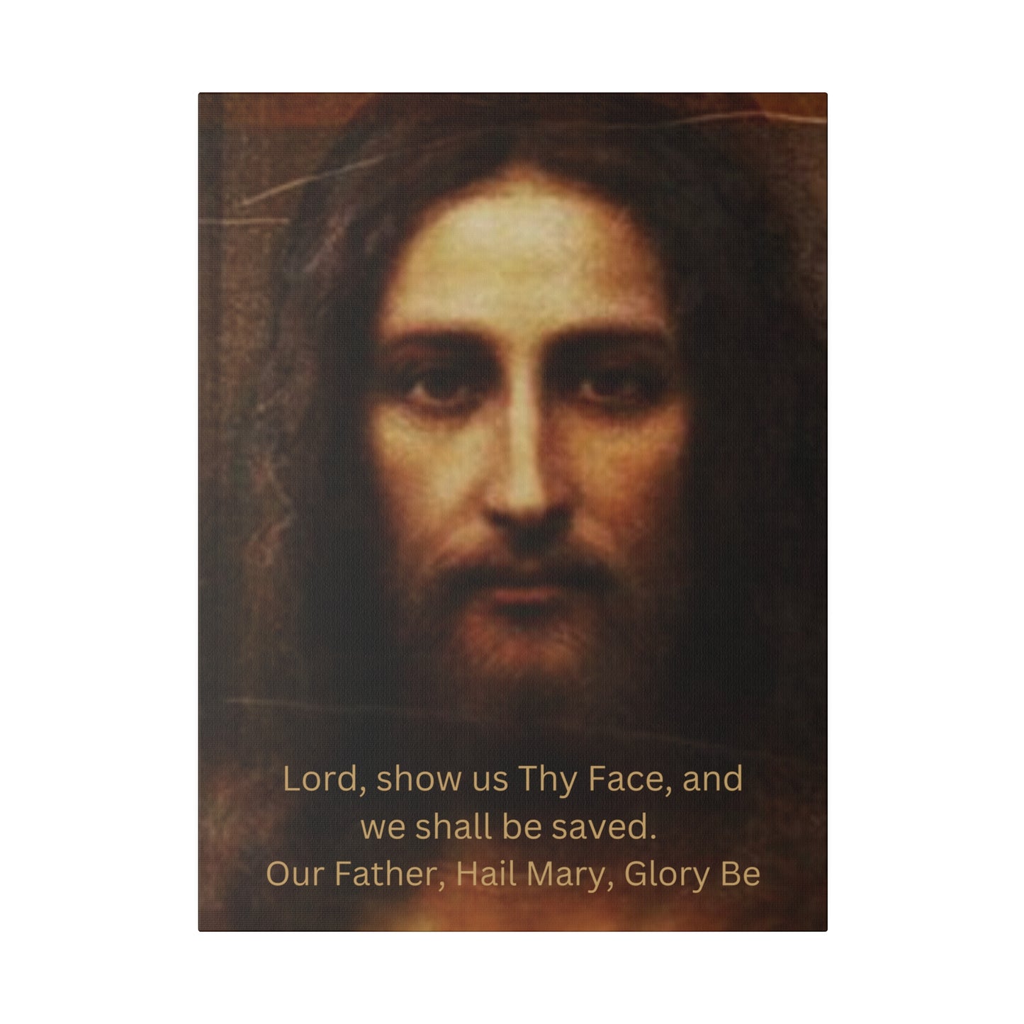 Holy Face of Jesus Wall Hanging with English Prayers, Holy Face of Jesus Canvas, Catholic Art, Traditional Catholic Devotion, Traditional Catholic Gift, Catholic Décor