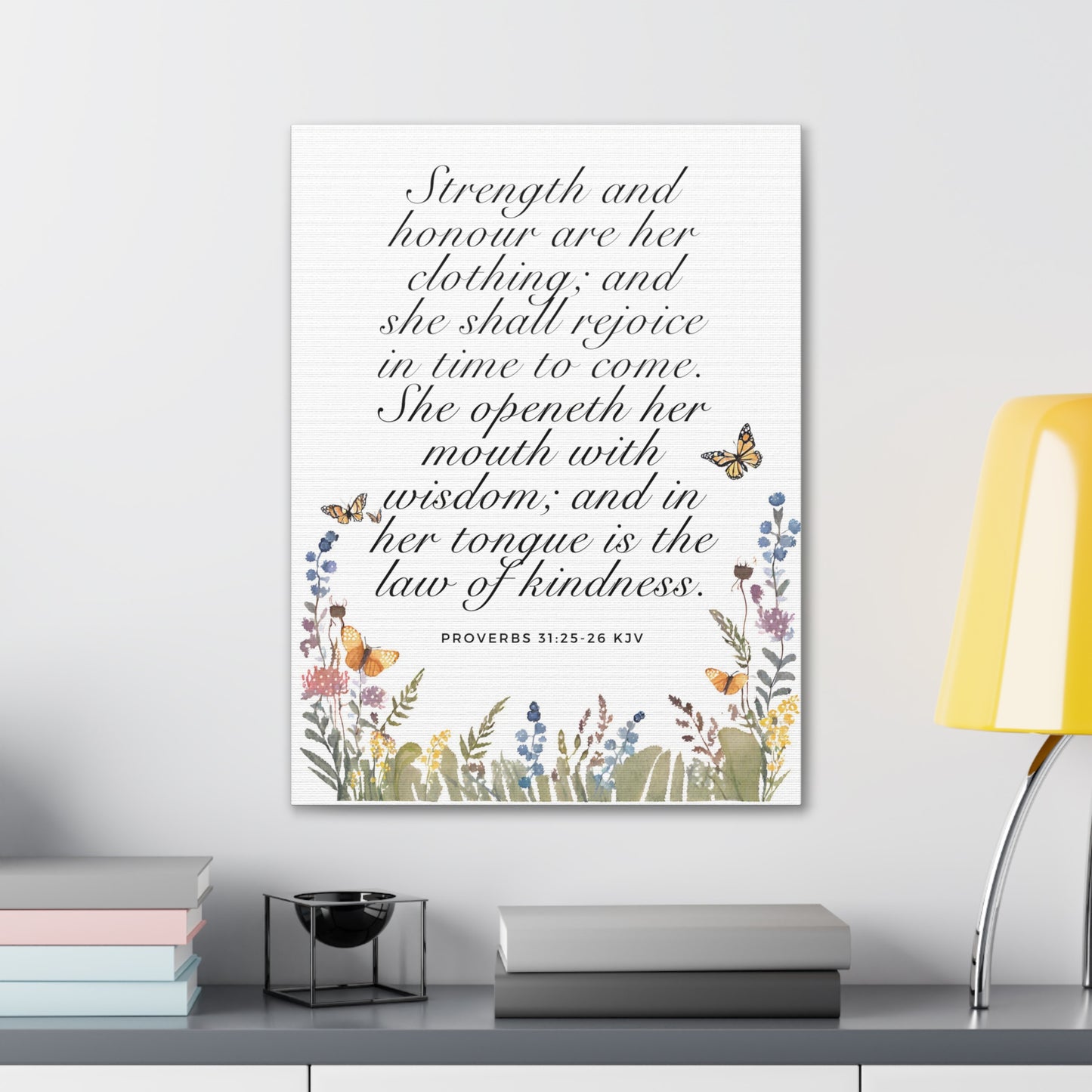 Proverbs 31:25 KJV Wall art, Strength and honour are her clothing Wall Art, Proverbs 31 Woman Wall Art, Scripture Wall Art, Bible Verse Wall Art