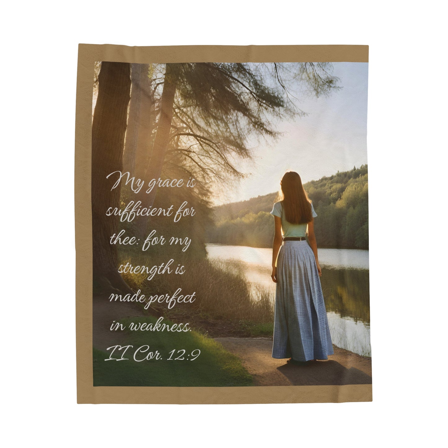 My Grace is Sufficient for Thee Blanket, Bible Verse Blanket, Scripture Blanket, Biblical Blanket, Catholic Blanket, Christian Blanket, Religious Blanket, Scripture