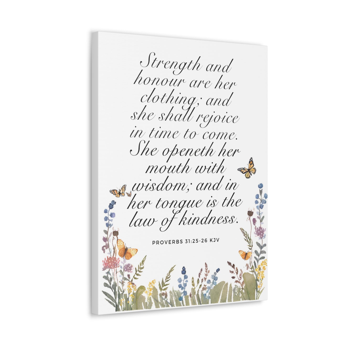 Proverbs 31:25 KJV Wall art, Strength and honour are her clothing Wall Art, Proverbs 31 Woman Wall Art, Scripture Wall Art, Bible Verse Wall Art