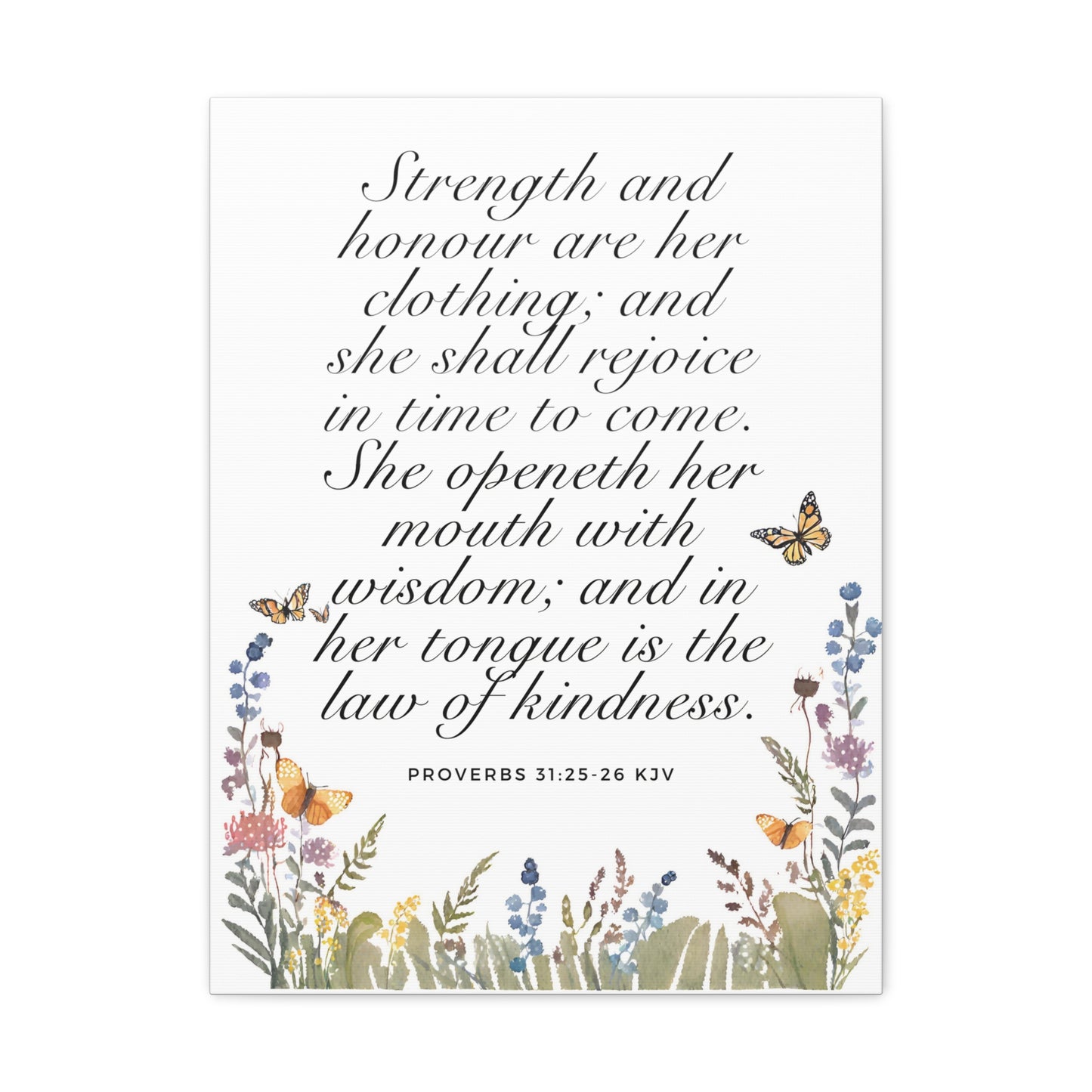 Proverbs 31:25 KJV Wall art, Strength and honour are her clothing Wall Art, Proverbs 31 Woman Wall Art, Scripture Wall Art, Bible Verse Wall Art