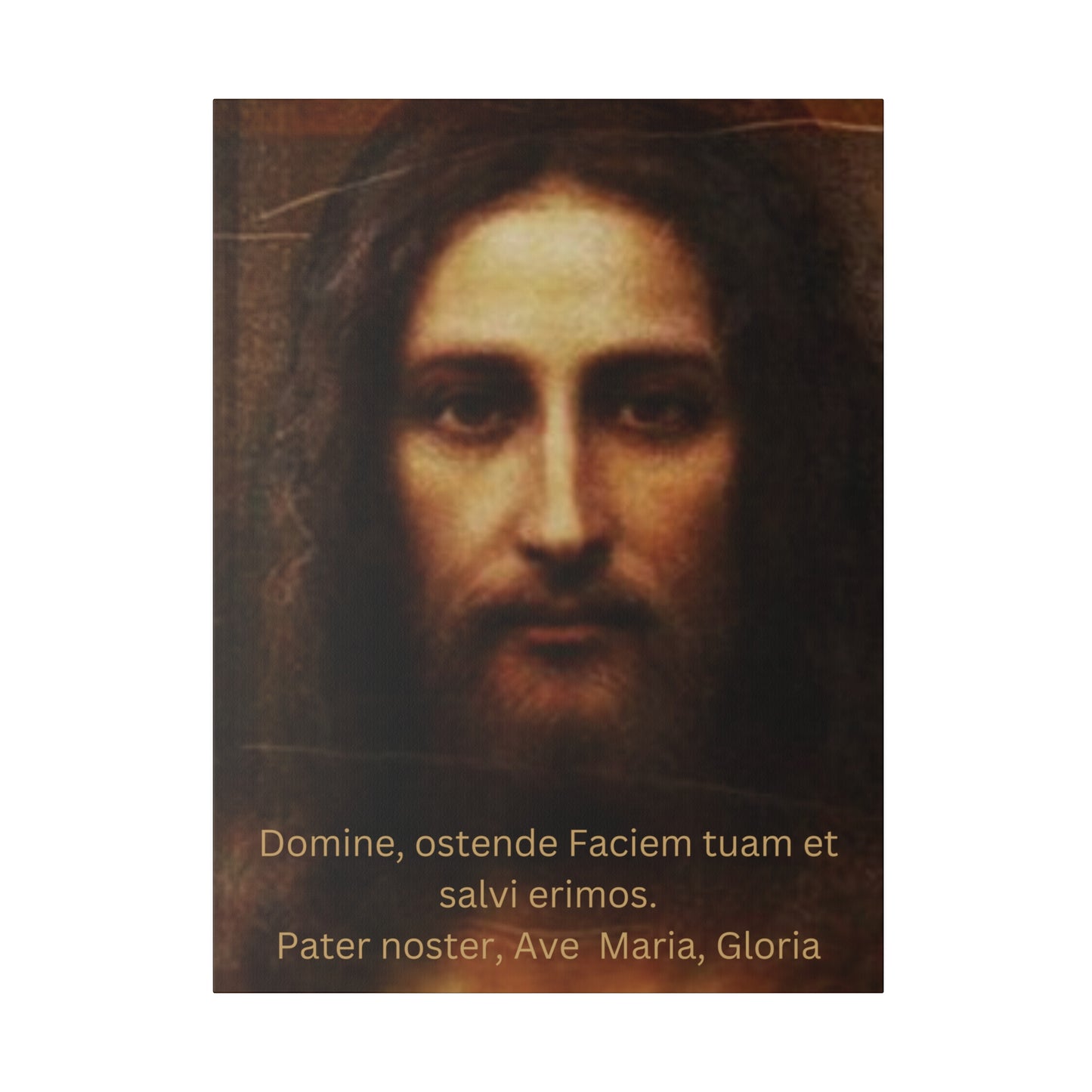 Holy Face of Jesus Wall Hanging Latin Prayers, Holy Face of Jesus Canvas, Catholic Art, Traditional Catholic Devotion, Traditional Catholic Gift, Catholic Décor, Latin Prayers