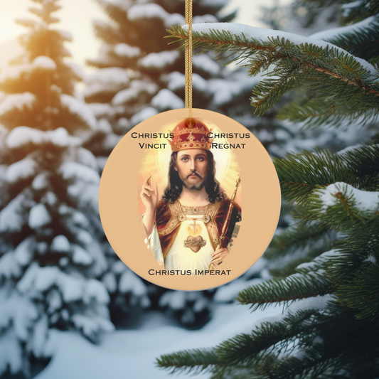 Christ the King Ceramic Ornament, Christ the King, Catholic Ornament, Christmas Ornament, Catholic Gifts, Catholic Gift