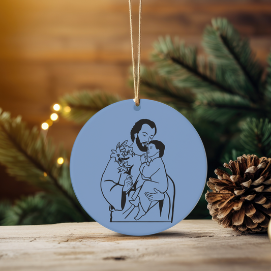 St. Joseph and the Christ ChildSt. Joseph and the Christ Child Christmas Ornament, St. Joseph and the Christ Child, St. Joseph Ornament, Christ Child Ornament Traditional Catholic Gift, Catholic Gifts