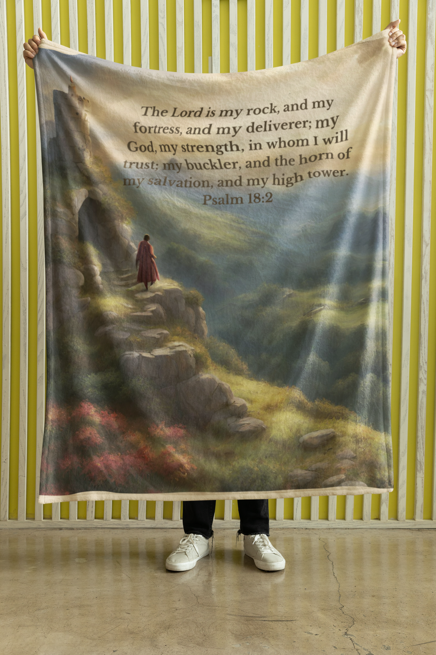 The Lord is My Rock and My Fortress Blanket, Bible Verse Blanket, Biblical Blanket, Christian Blanket, Catholic Blanket, Christian Gift, Catholic Gift