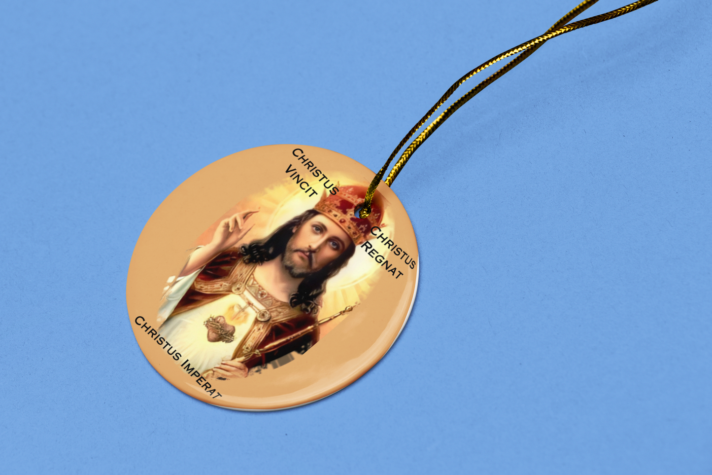 Christ the King Ceramic Ornament, Christ the King, Catholic Ornament, Christmas Ornament, Catholic Gifts, Catholic Gift