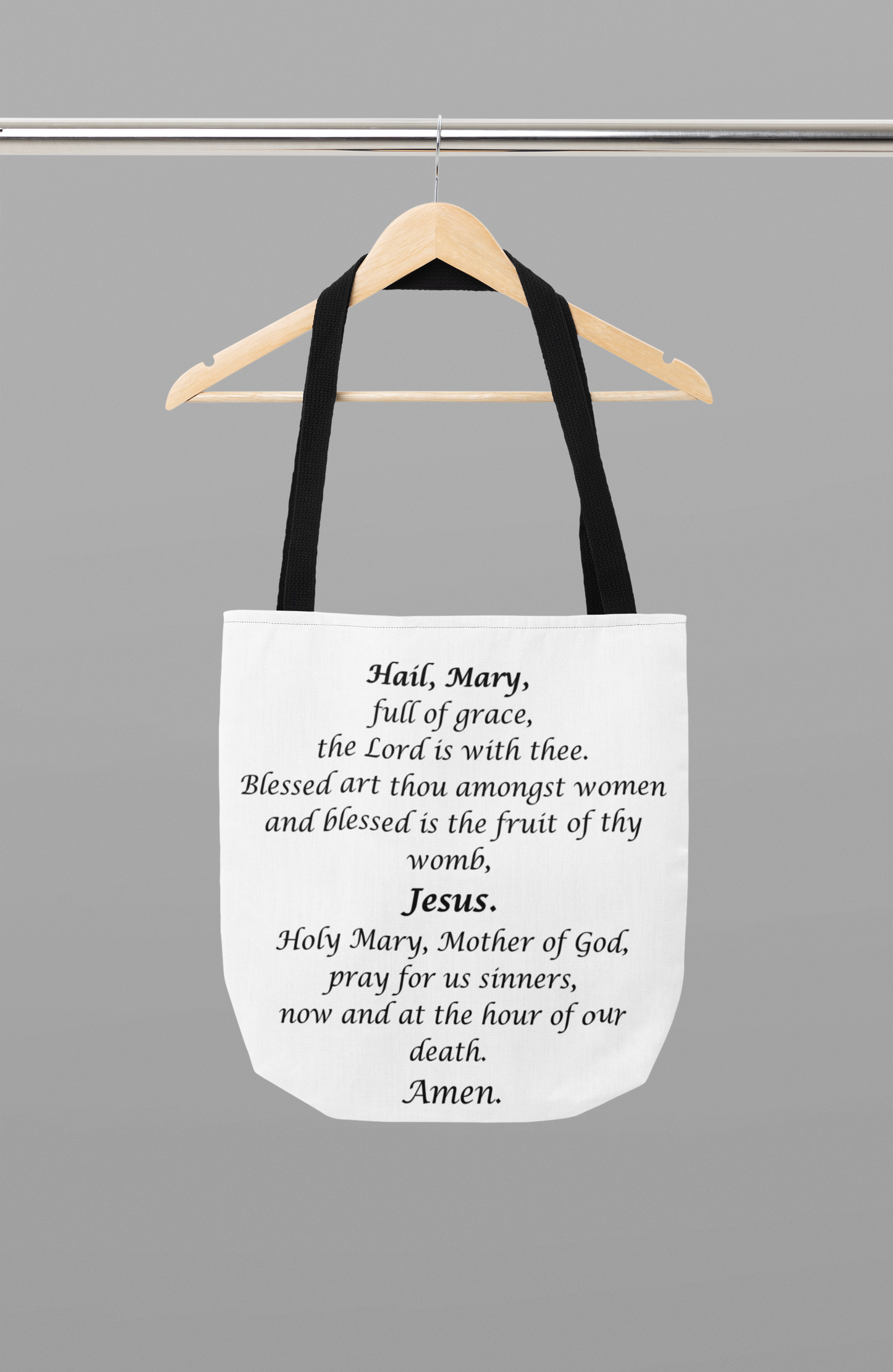 Miraculous Medal Tote Bag with Hail Mary Prayer, Miraculous Medal Tote, Hail Mary Tote Bag, Marian Tote Bag, Blessed Virgin Mary Tote, Catholic Tote, Marian Bag, Catholic gift