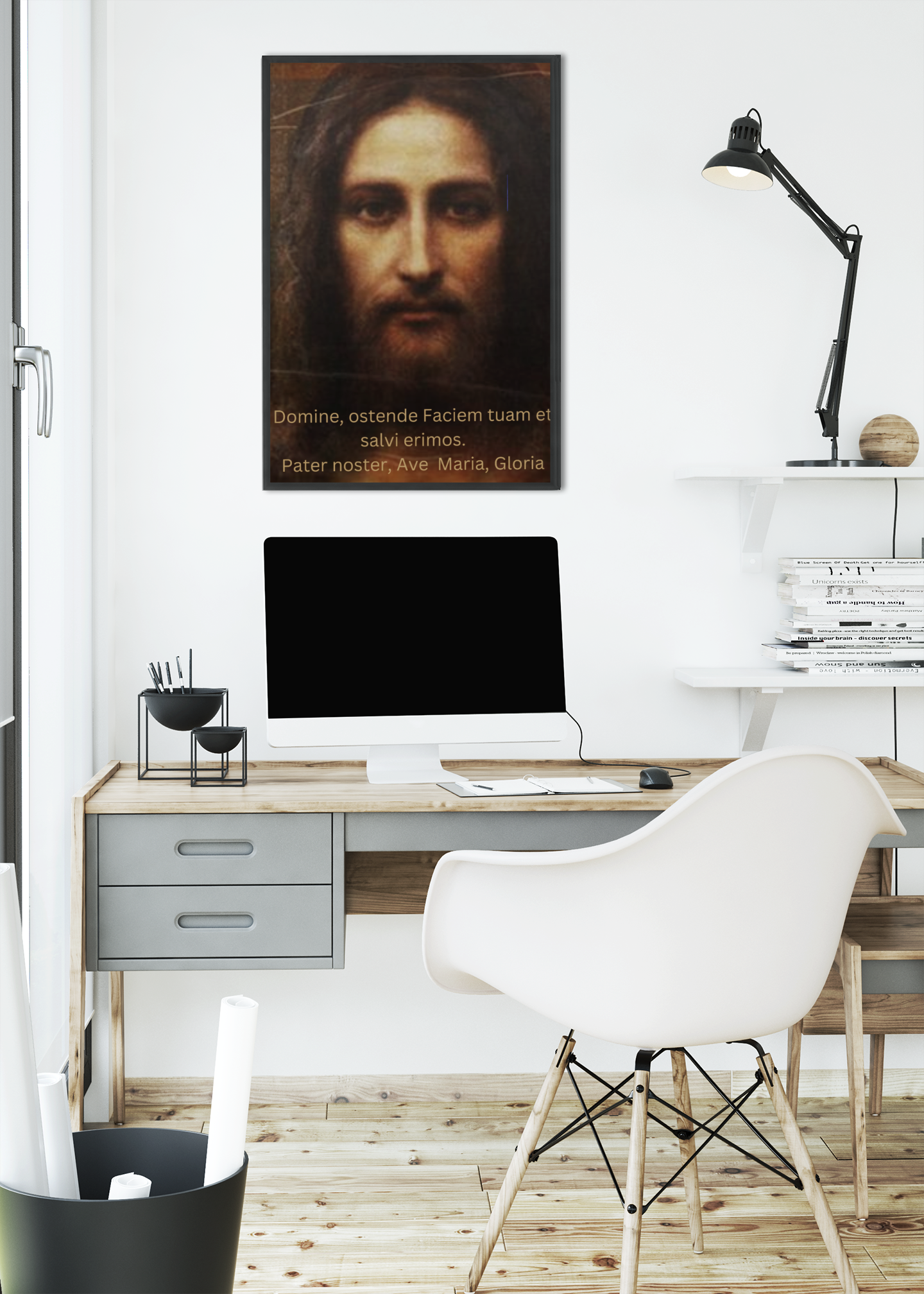 Holy Face of Jesus Wall Hanging Latin Prayers, Holy Face of Jesus Canvas, Catholic Art, Traditional Catholic Devotion, Traditional Catholic Gift, Catholic Décor, Latin Prayers