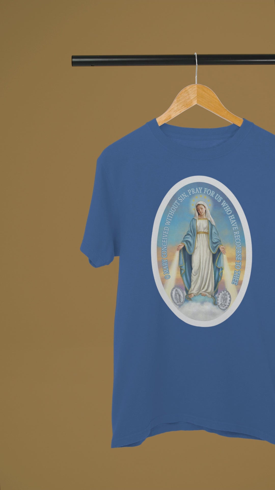 Miraculous Medal Unisex Cotton Tee, Miraculous Medal T-Shirt