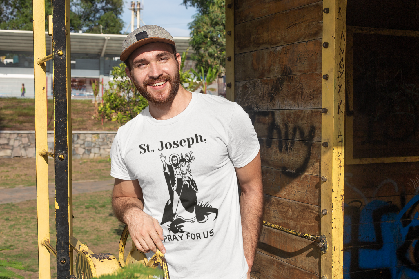 St. Joseph T-Shirt, Terror of Demons T-Shirt, St. Joseph Tee, Catholic T-Shirt, Catholic gift, Gift for Dad, Religious T-Shirt, Christian Tee