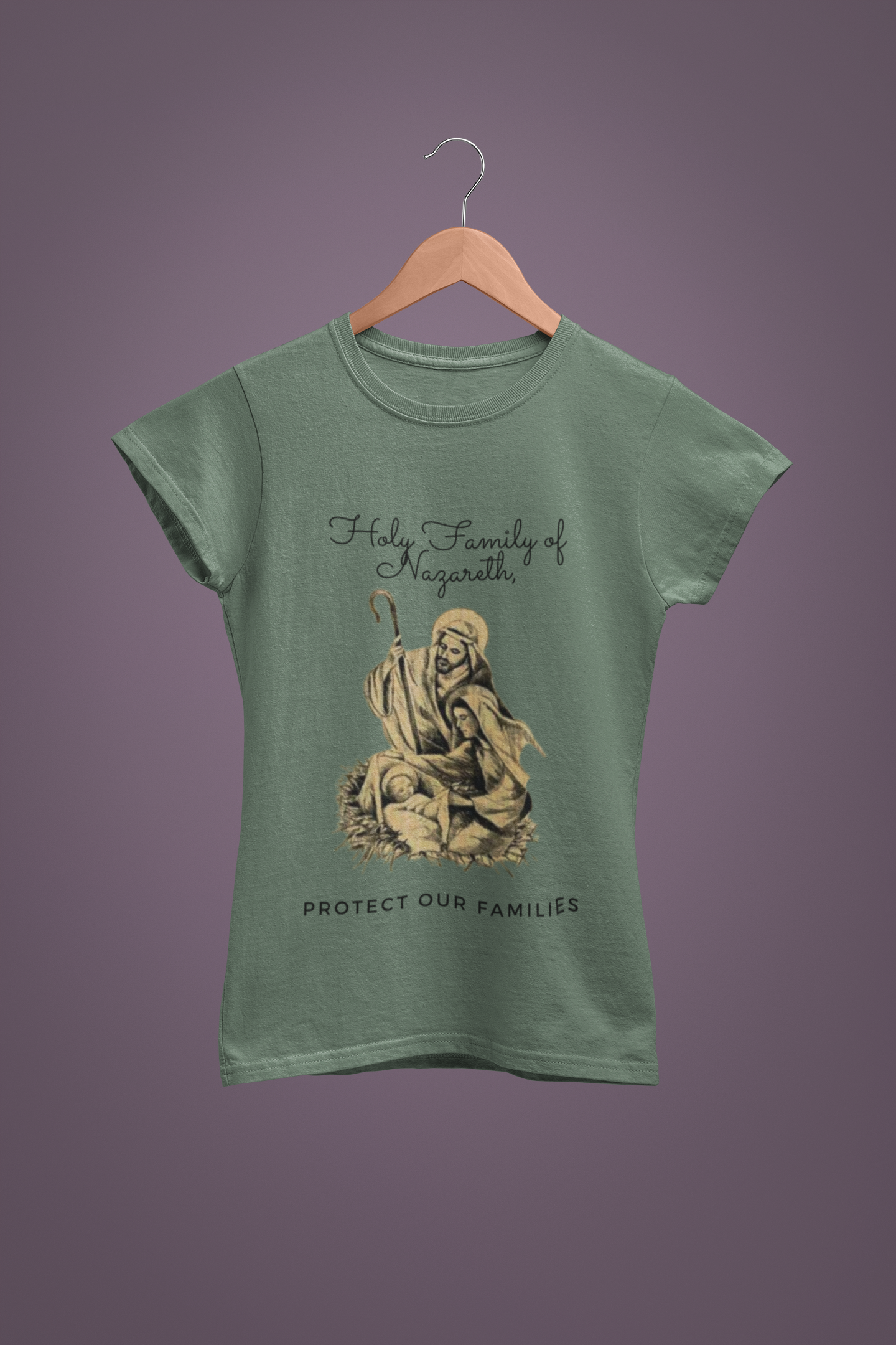 Holy Family of Nazareth Protect our Families, Catholic T-Shirt, Catholic Gift, Catholic Family Gift, Traditional Catholic T-Shirt