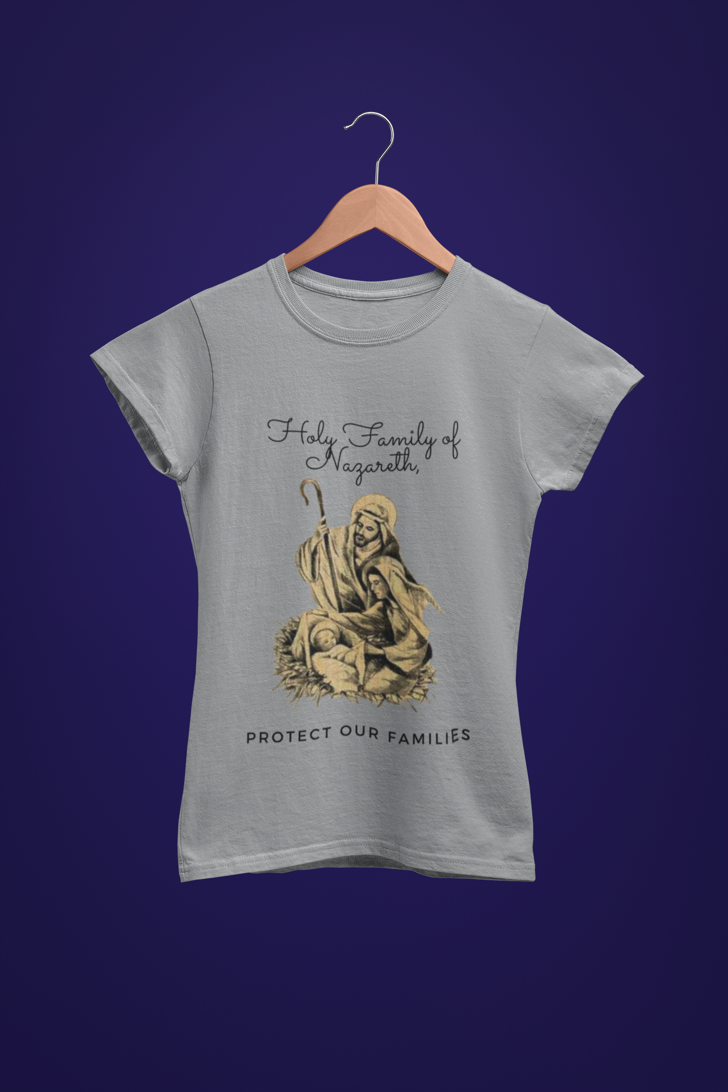 Holy Family of Nazareth Protect our Families, Catholic T-Shirt, Catholic Gift, Catholic Family Gift, Traditional Catholic T-Shirt