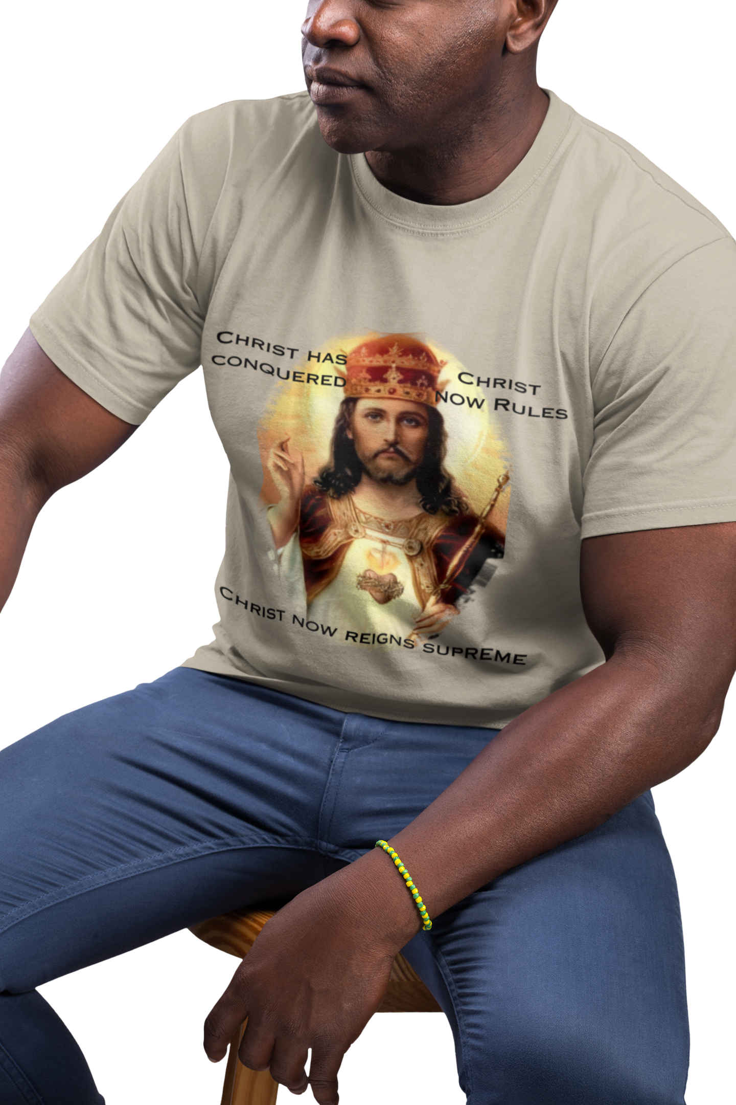 Christ the King T-Shirt in Engllish, Christ Has Conquered, Christ Now Rules, Christ Now Reigns Supreme, Catholic T-Shirt, Jesus T-Shirt, Christ the King Tshirt, Catholic Gift, Christian T-Shirt