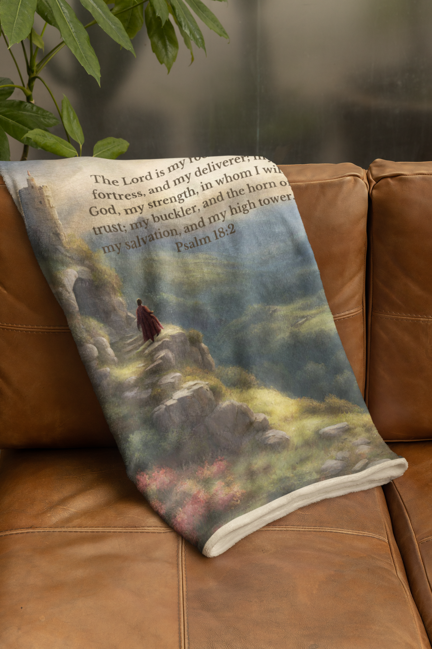 The Lord is My Rock and My Fortress Blanket, Bible Verse Blanket, Biblical Blanket, Christian Blanket, Catholic Blanket, Christian Gift, Catholic Gift